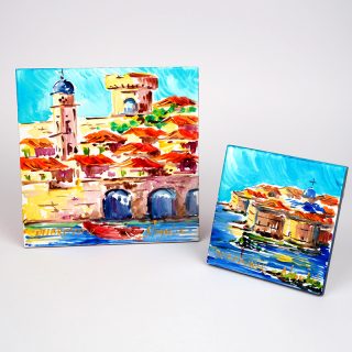 Handpainted ceramic tiles